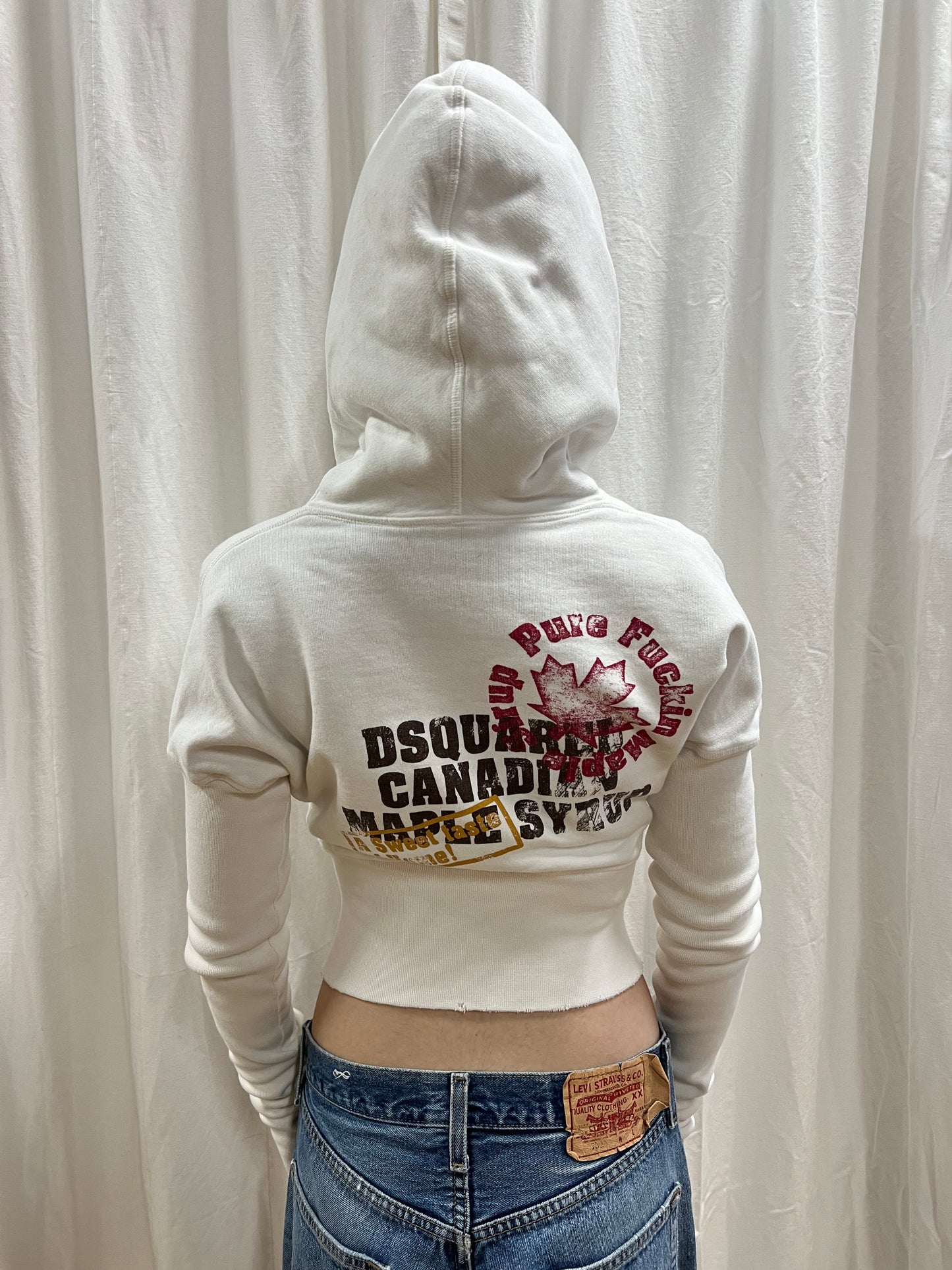 Dsquared² Cropped Zip Up Hoodie