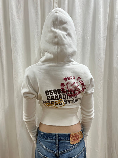Dsquared² Cropped Zip Up Hoodie