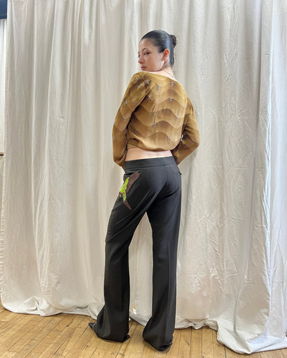 Chloé F/W 2001 Bird Embroidered Trousers