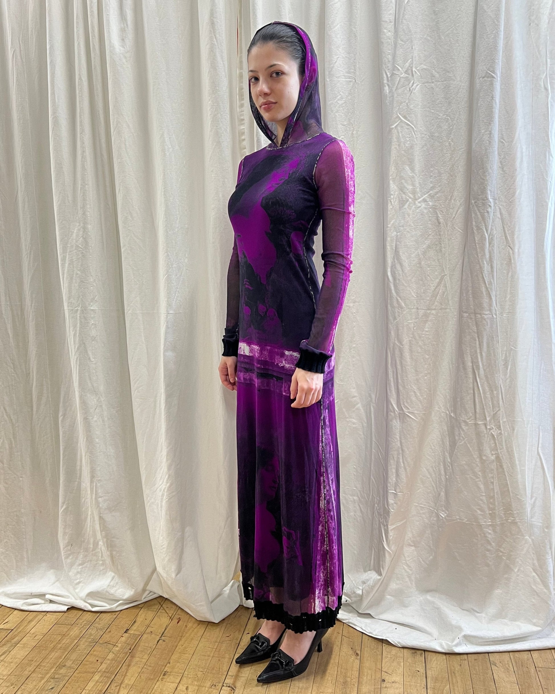 jean paul gaultier purple dress Continuing the Couture walk down memory lane of this photoshoot 12 hours after this magic dress by Haider Ackermann walked the Jean Paul Gaultier Couture runway, we did this , Full look