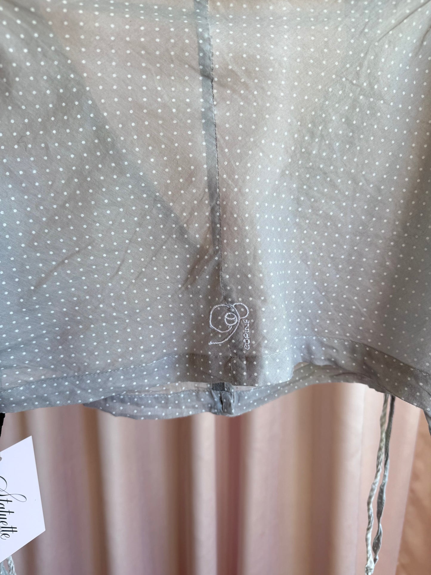 Cop Copine Grey & White Polka Dot Cropped Blouse