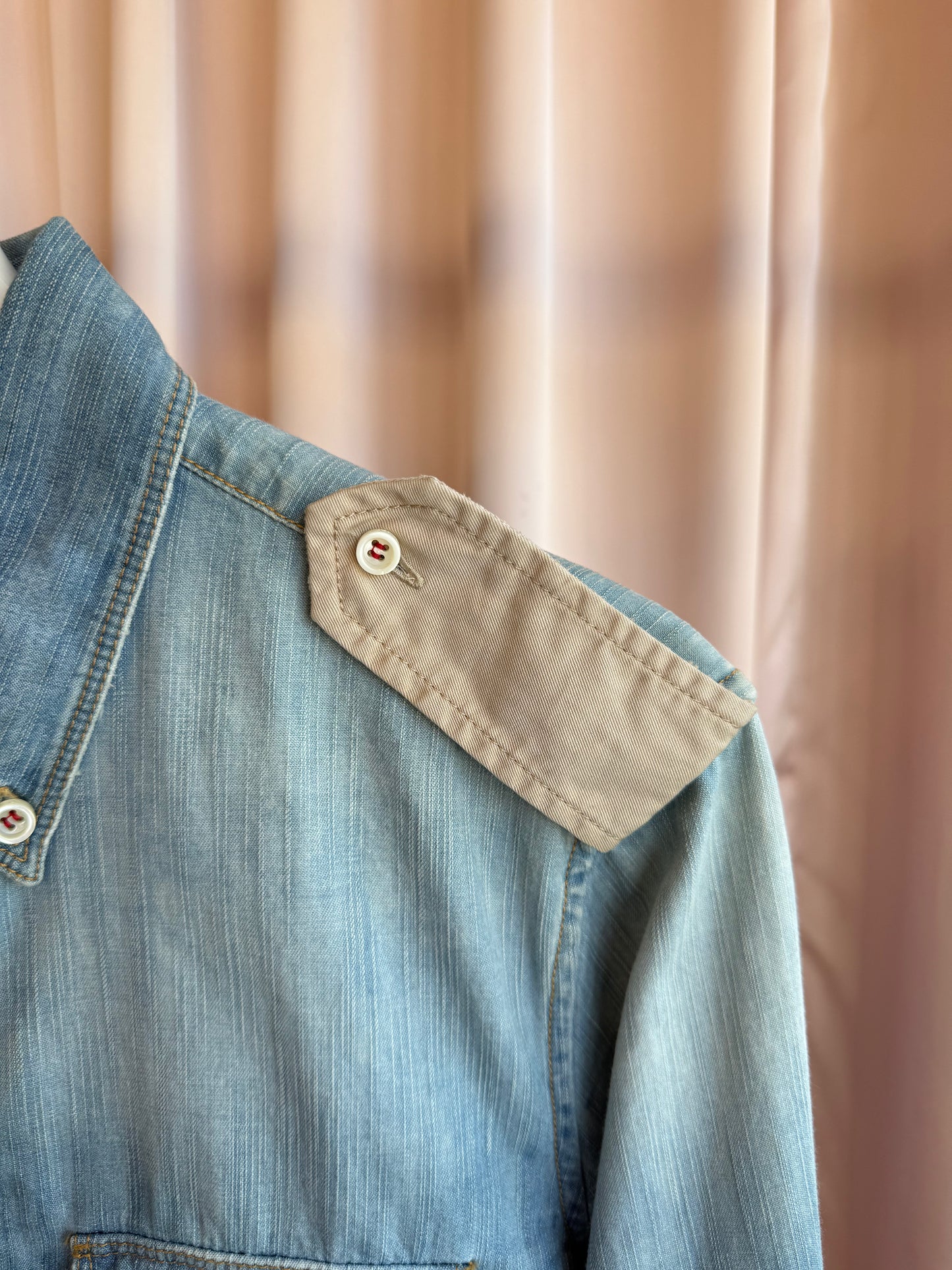 Dsquared² 2010 Distressed & Faded Epaulette Denim Shirt