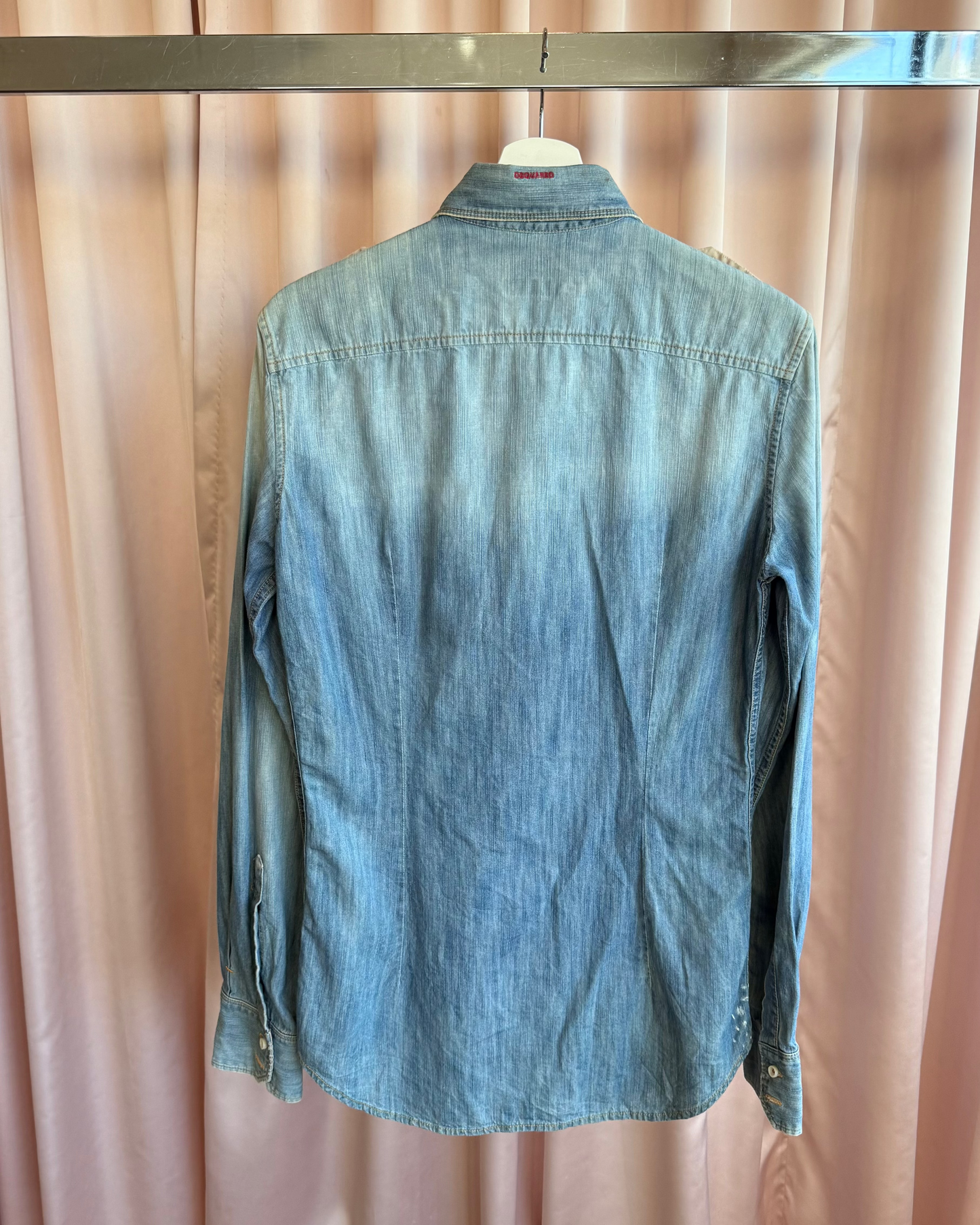 Dsquared² 2010 Distressed & Faded Epaulette Denim Shirt