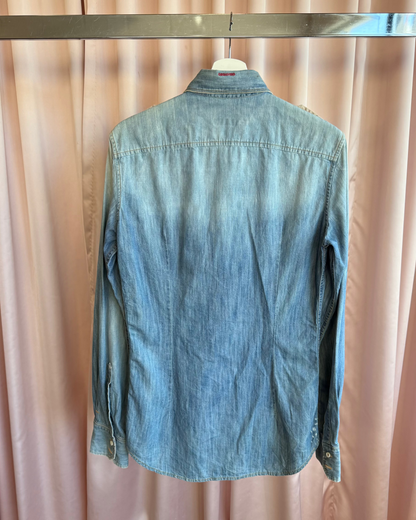 Dsquared² 2010 Distressed & Faded Epaulette Denim Shirt