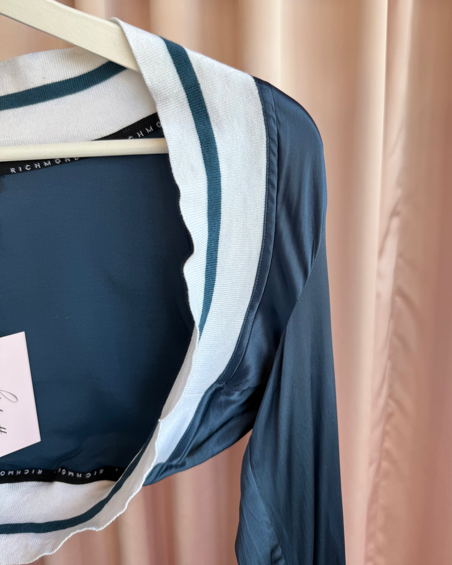 Richmond 'X' Deep Turquoise Satin Striped Shrug