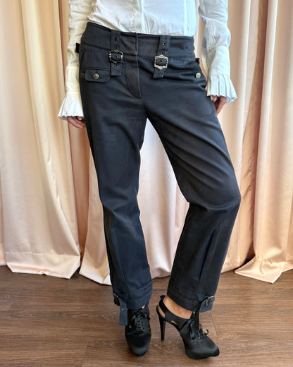 Christian Dior F/W 2003 by John Galliano Dark Grey Military Pants