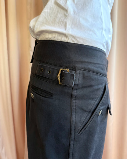 Christian Dior F/W 2003 by John Galliano Dark Grey Military Pants