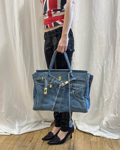 Reconstructed Levi's "Jirkin" Denim Handbag