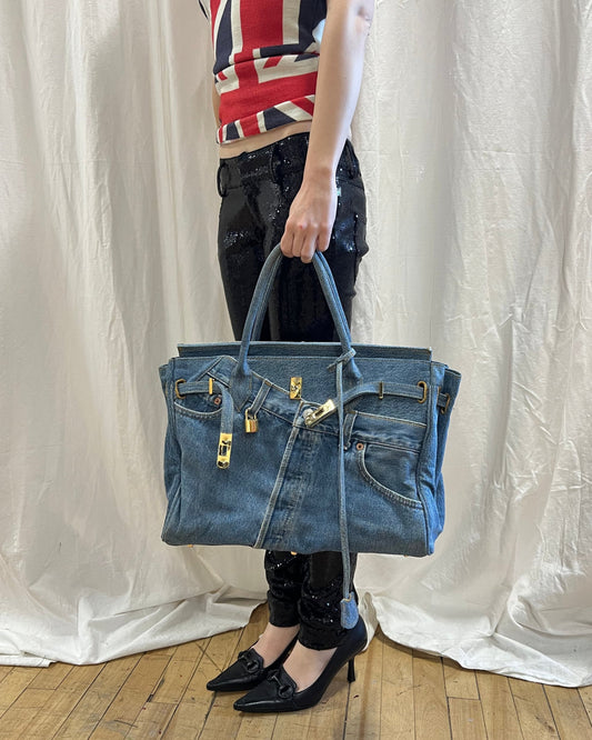 Reconstructed Levi's "Jirkin" Denim Handbag