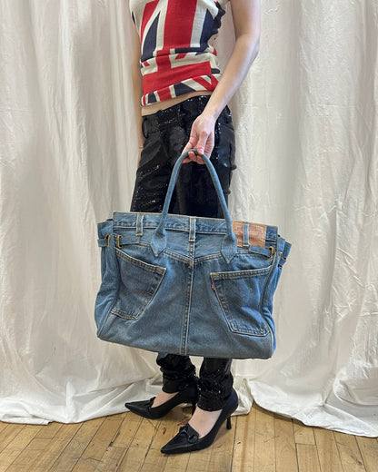 Reconstructed Levi's "Jirkin" Denim Handbag