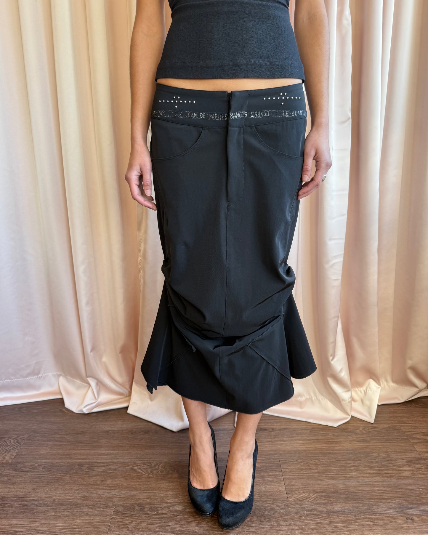 Le Jean De Marithé + François Girbaud Black Mermaid Skirt