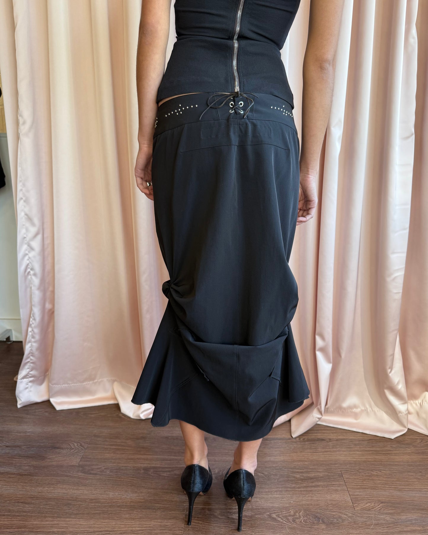 Le Jean De Marithé + François Girbaud Black Mermaid Skirt