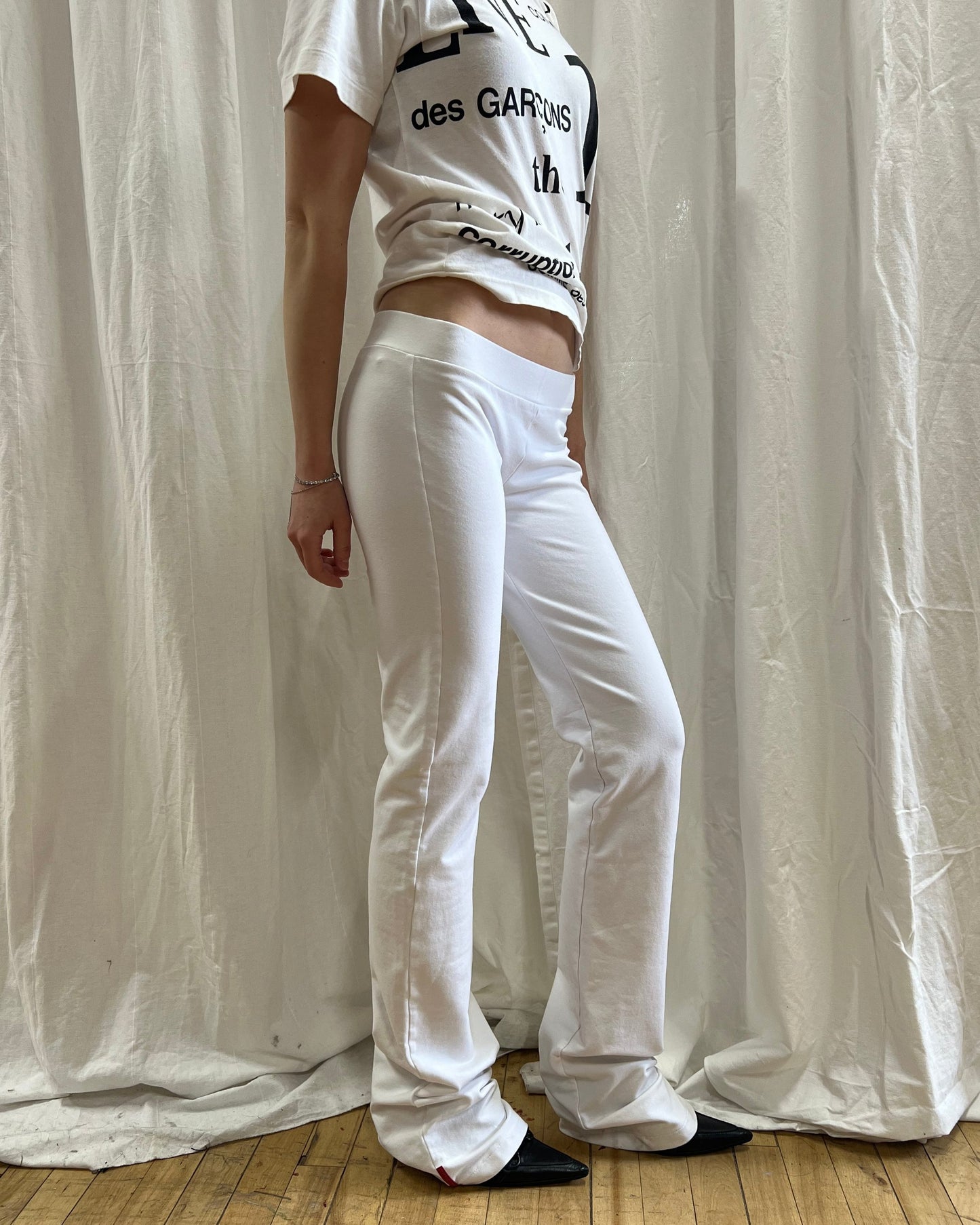 Prada Sport White Flare Leg Pants