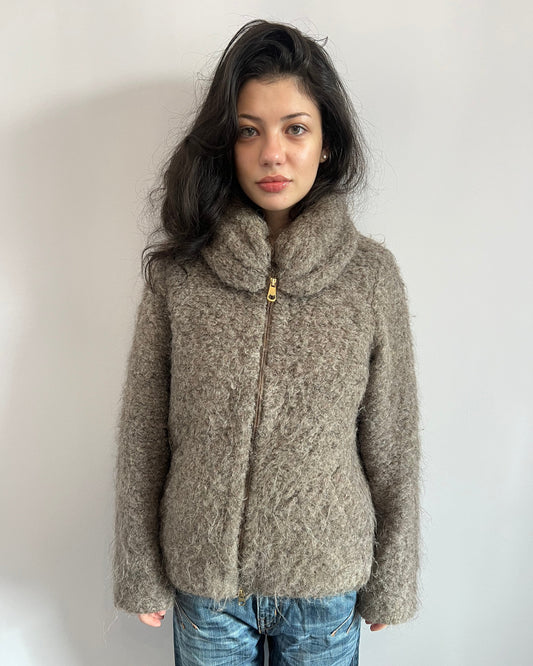 Tsumori Chisato Grey Fuzzy Jacket