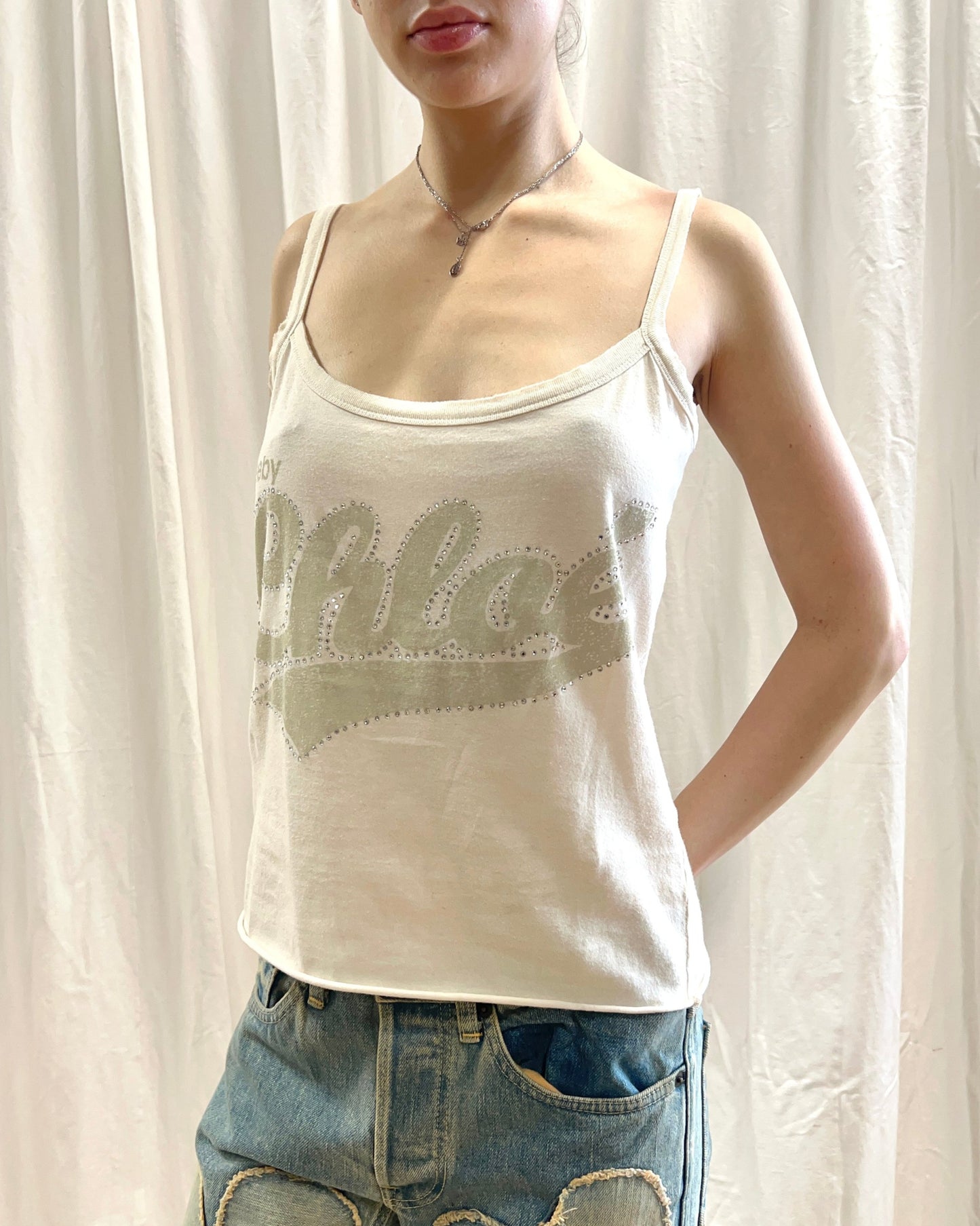 See by Chloé Rhinestone Tank Top